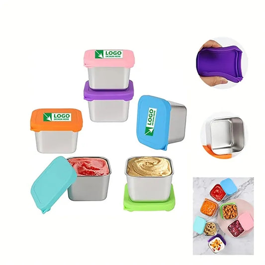 6oz Square Stainless Steel Food Storage Box