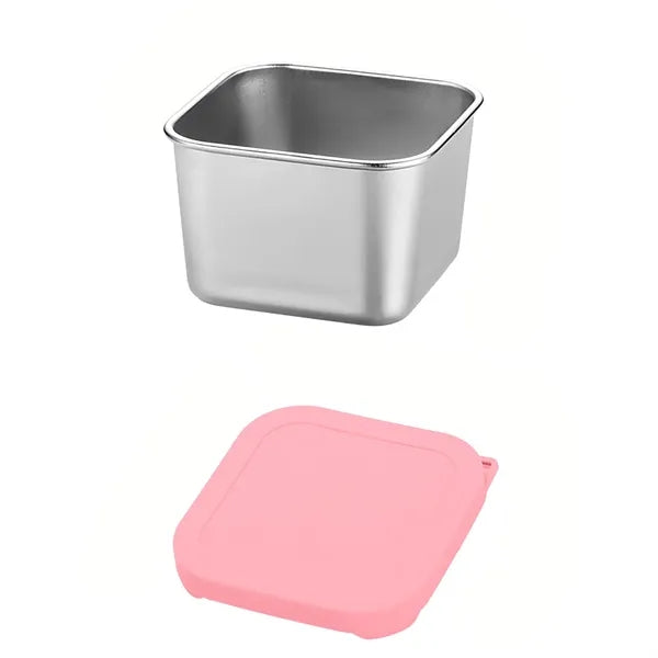6oz Square Stainless Steel Food Storage Box