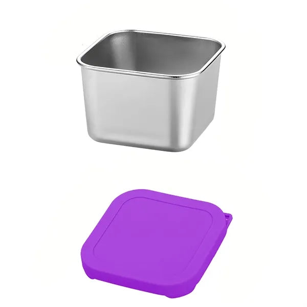 6oz Square Stainless Steel Food Storage Box