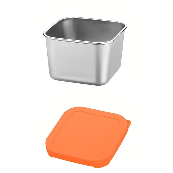 6oz Square Stainless Steel Food Storage Box