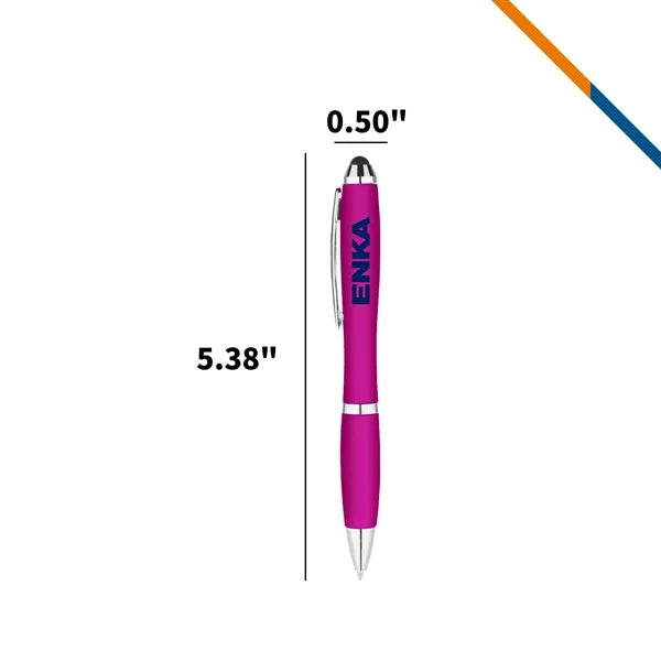GlideZip Metallic Curvaceous Ballpoint Stylus Pen