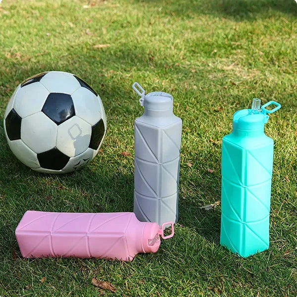 22OZ.Outdoor Portable Silicone Foldable Water Bottles