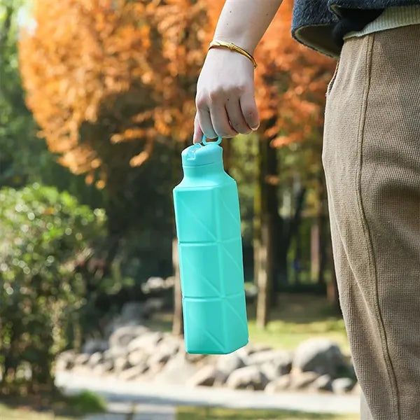 22OZ.Outdoor Portable Silicone Foldable Water Bottles