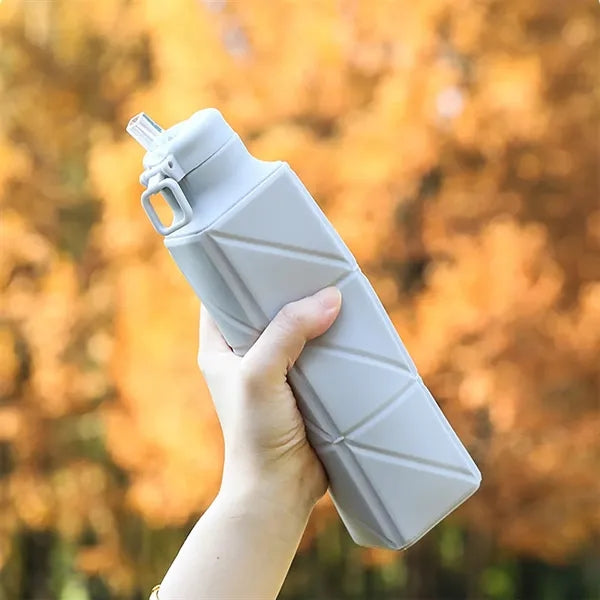 22OZ.Outdoor Portable Silicone Foldable Water Bottles