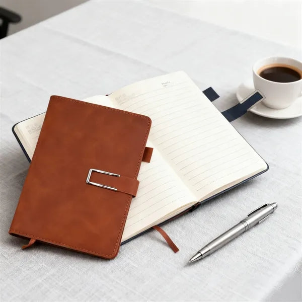 A5 Pu Cover Hardcover Journal Notebook W/ Magnetic Buckle