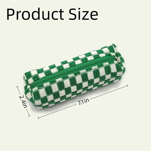 Wool Plaid Pencil Case
