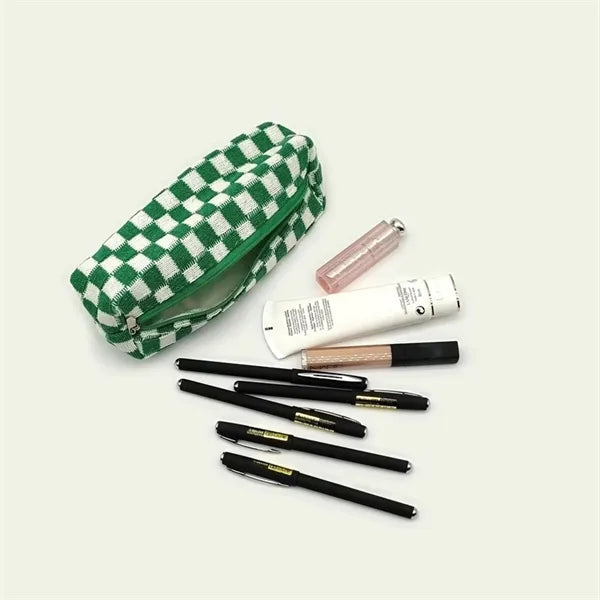 Wool Plaid Pencil Case