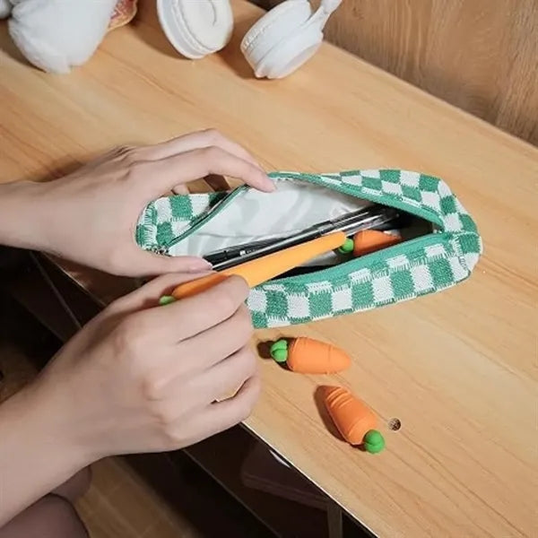 Wool Plaid Pencil Case