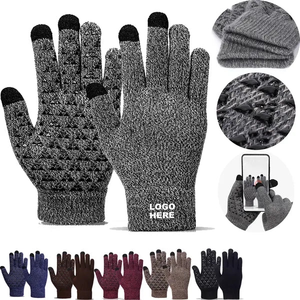 Touchscreen Winter Knit Gloves with Grip