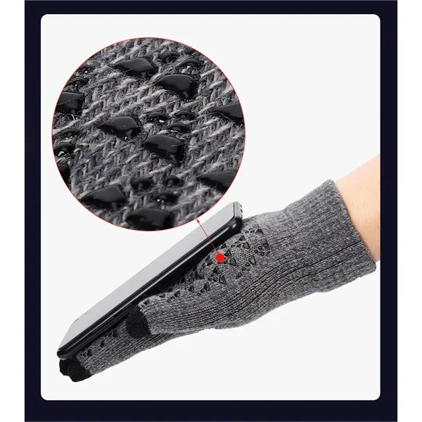 Touchscreen Winter Knit Gloves with Grip