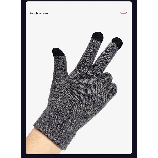 Touchscreen Winter Knit Gloves with Grip