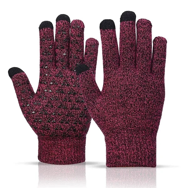 Touchscreen Winter Knit Gloves with Grip