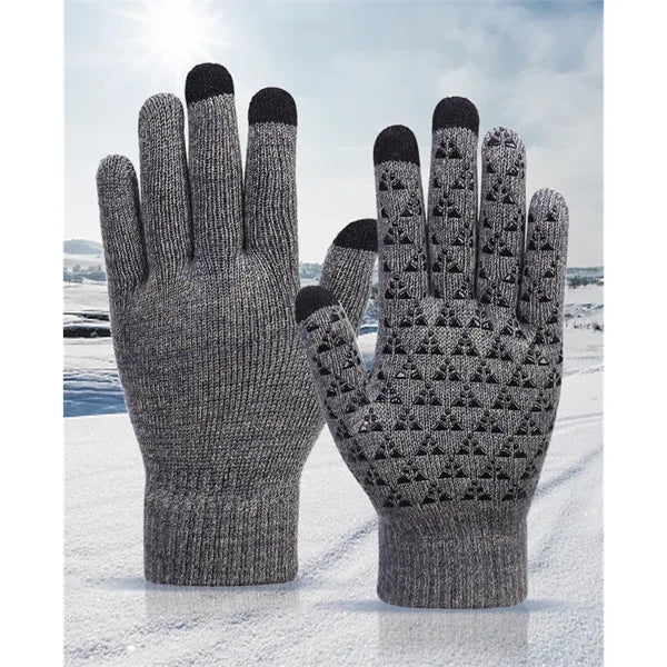 Touchscreen Winter Knit Gloves with Grip