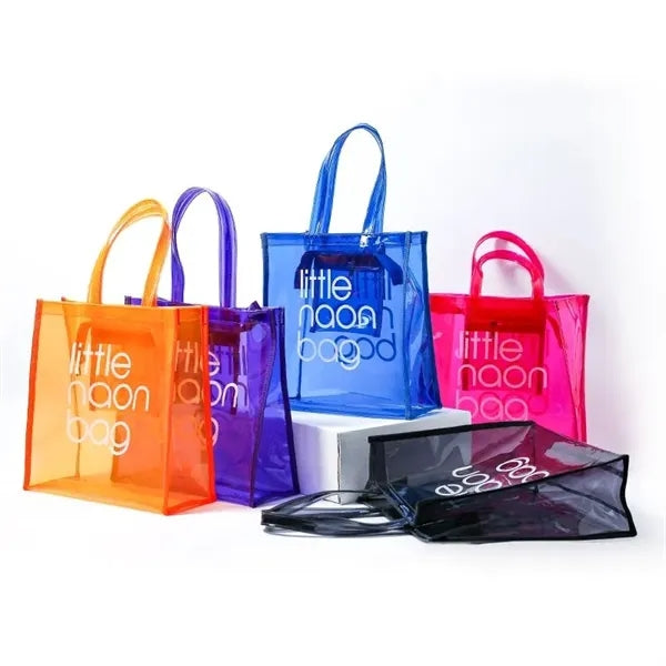 Jelly Clear PVC Shopping Beach Tote Bags