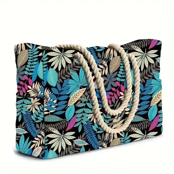Colorful Flip Flop Print Beach Tote Bag