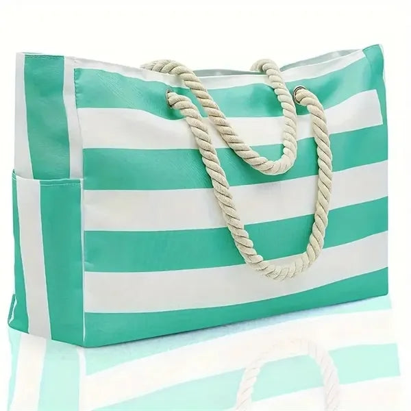 Colorful Flip Flop Print Beach Tote Bag