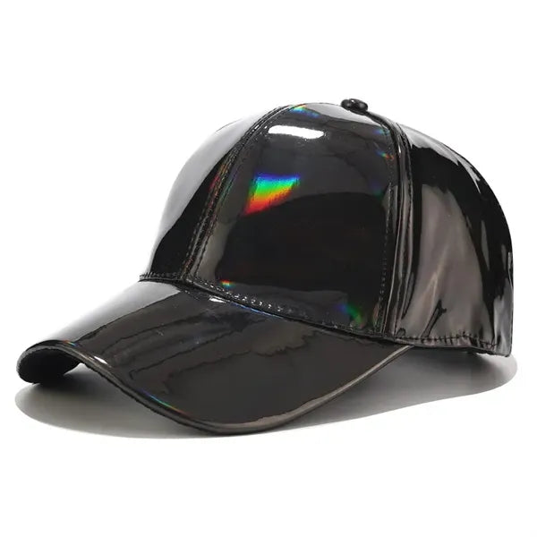 Laser-style PU leather waterproof cap