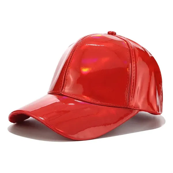 Laser-style PU leather waterproof cap