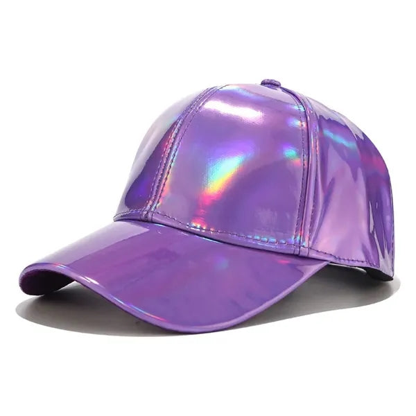 Laser-style PU leather waterproof cap