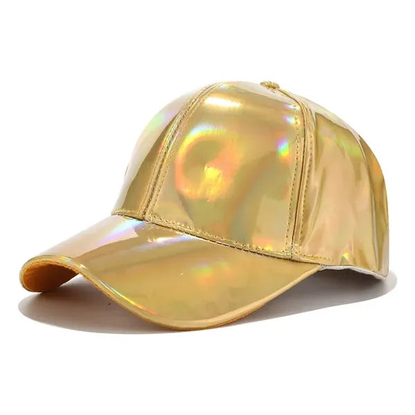 Laser-style PU leather waterproof cap