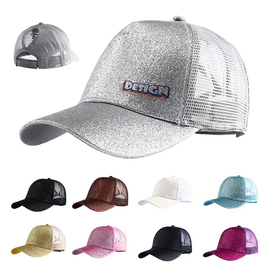 Ponytail Glitter Baseball Cap