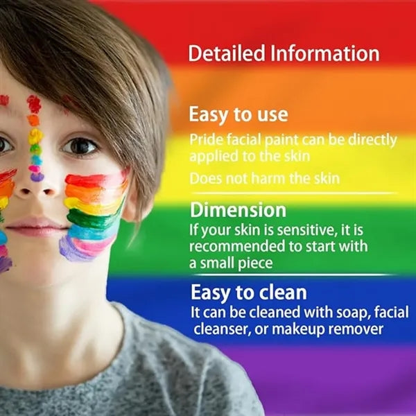 Rainbow Pride Flag Color Face Body Paint