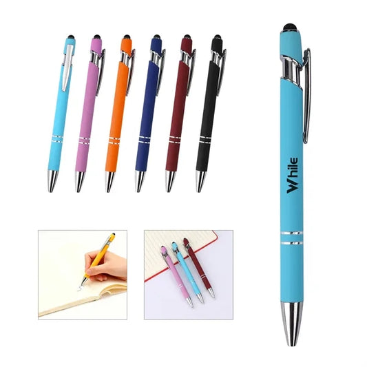 2 in 1 Stylus Ballpoint Pen 1.0mm W/ Tip