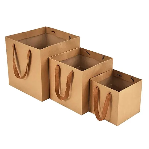 250GSM Custom Kraft Paper Bags with Handle