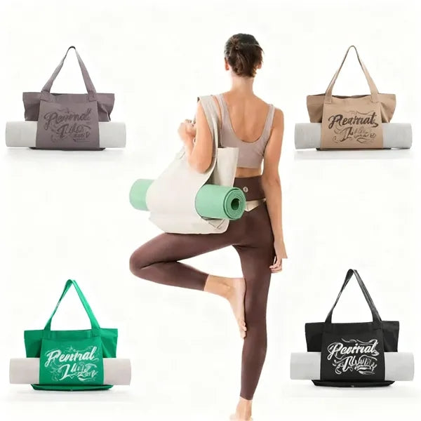 Yoga Pilates Mat Canvas Tote Bag