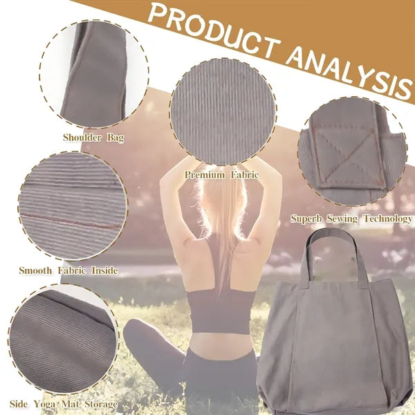 Yoga Pilates Mat Canvas Tote Bag