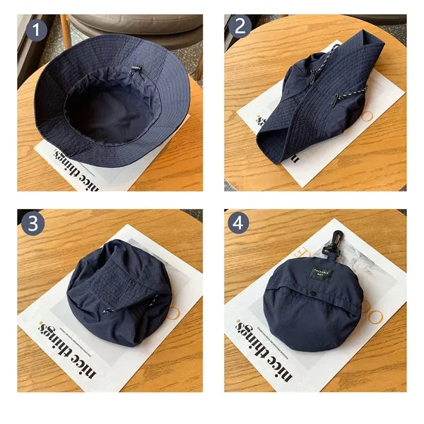 Foldable and storage waterproof fisherman hat
