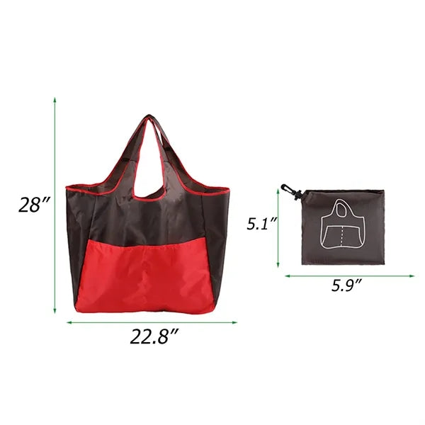 Foldable patchwork color shopping bag