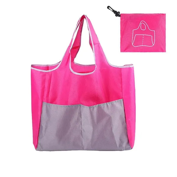 Foldable patchwork color shopping bag