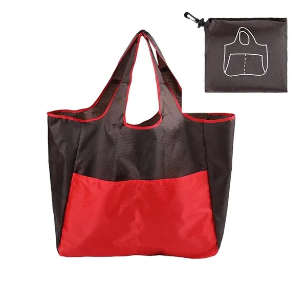 Foldable patchwork color shopping bag