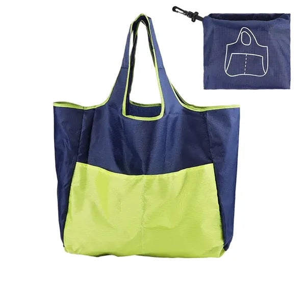 Foldable patchwork color shopping bag