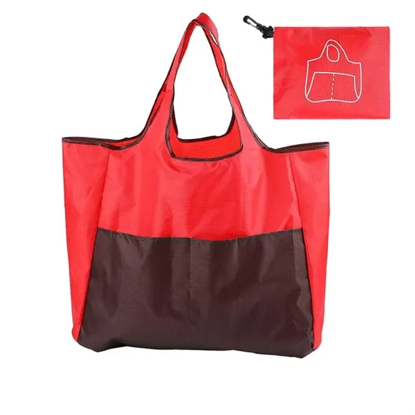 Foldable patchwork color shopping bag