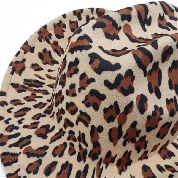 Men's Leopard Print Western Retro Sun Protection Knight Hat