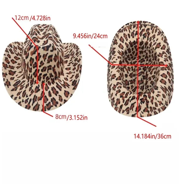 Men's Leopard Print Western Retro Sun Protection Knight Hat