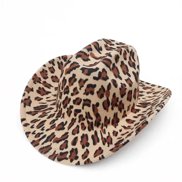 Men's Leopard Print Western Retro Sun Protection Knight Hat