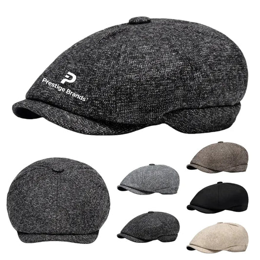 Mens Wool Newsboy Cap Classic Ivy Flat Driving Hat