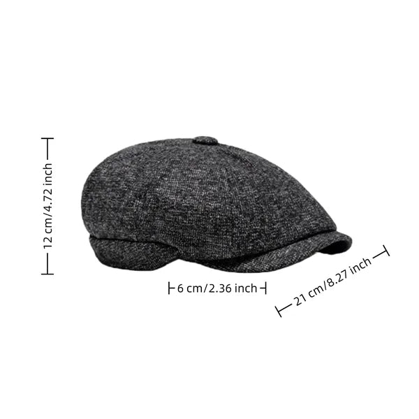 Mens Wool Newsboy Cap Classic Ivy Flat Driving Hat