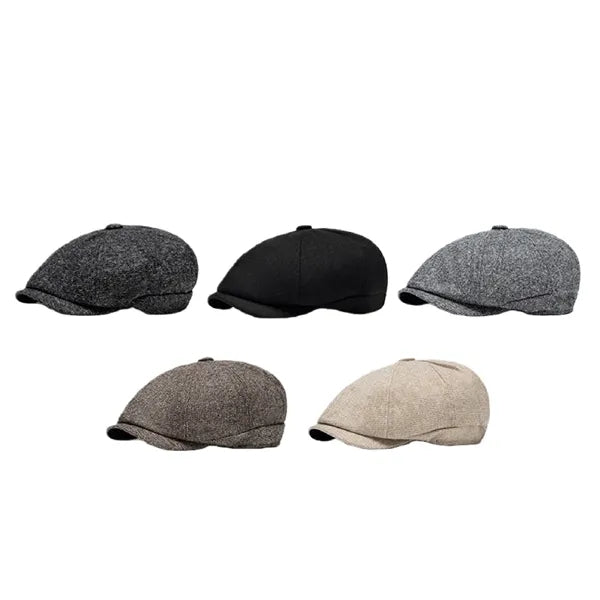 Mens Wool Newsboy Cap Classic Ivy Flat Driving Hat