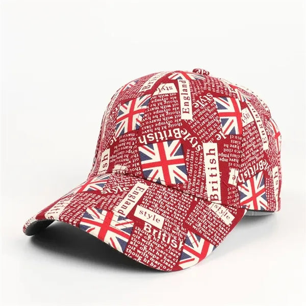 Men's and women's graffiti Union Jack baseball cap