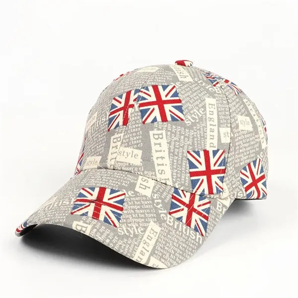 Men's and women's graffiti Union Jack baseball cap