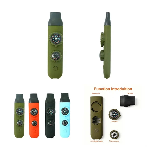 Emergency Survival Safety Whistle with Lanyard Compass