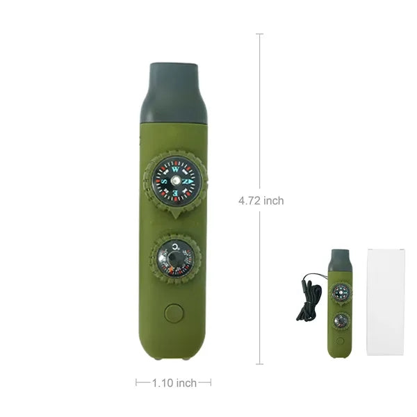 Emergency Survival Safety Whistle with Lanyard Compass