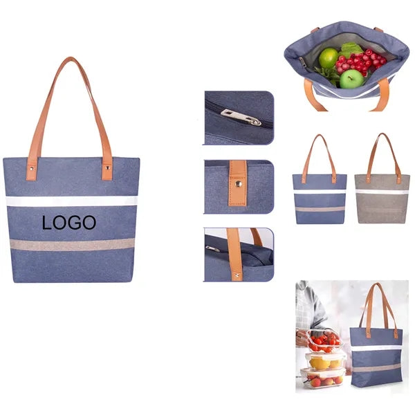 Insulated Lunch Cooler Zipper Carry Bag
