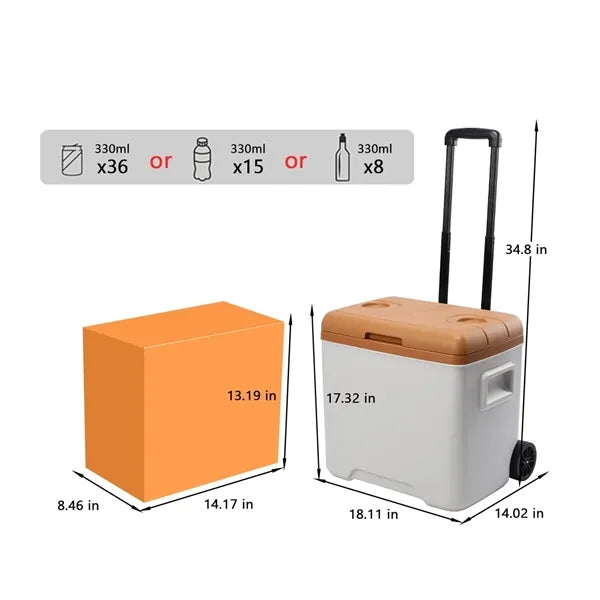 32 QT Cooler With Wheels