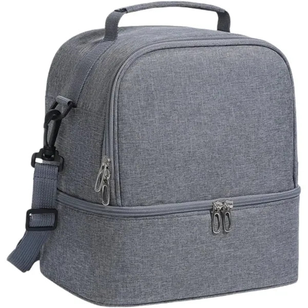 Large Double Deck Lunch Tote Bag