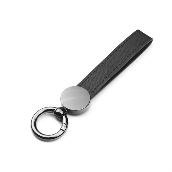 CoreLeather Gun Metal Keychain